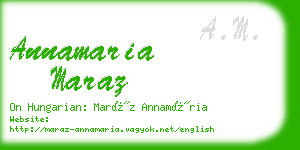 annamaria maraz business card